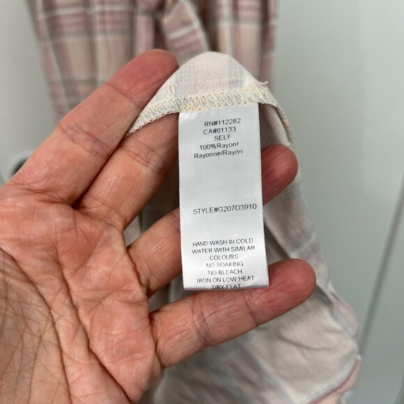 Adelyn Rae Large Pink Plaid Sleeveless Prairie Flounce Dress with Pockets - Picture 12 of 16